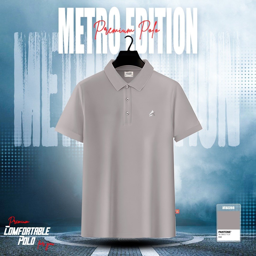 Men's Premium Polo Shirt (Ash)