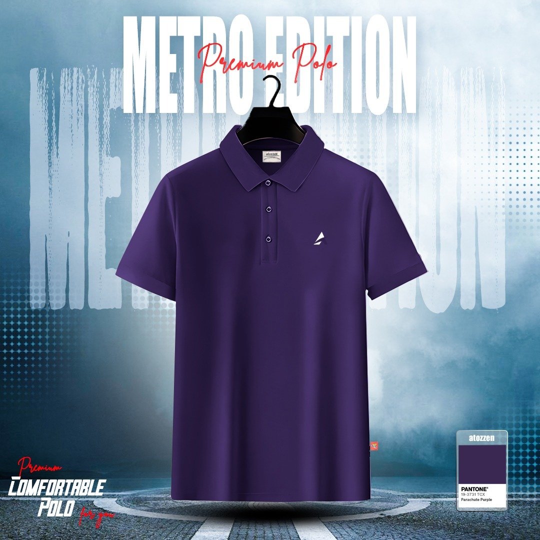 Men's Premium Polo Shirt (Purple)